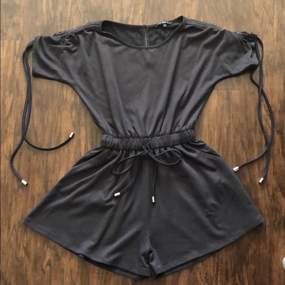 BRAND NEW cute gray romper/ size 12